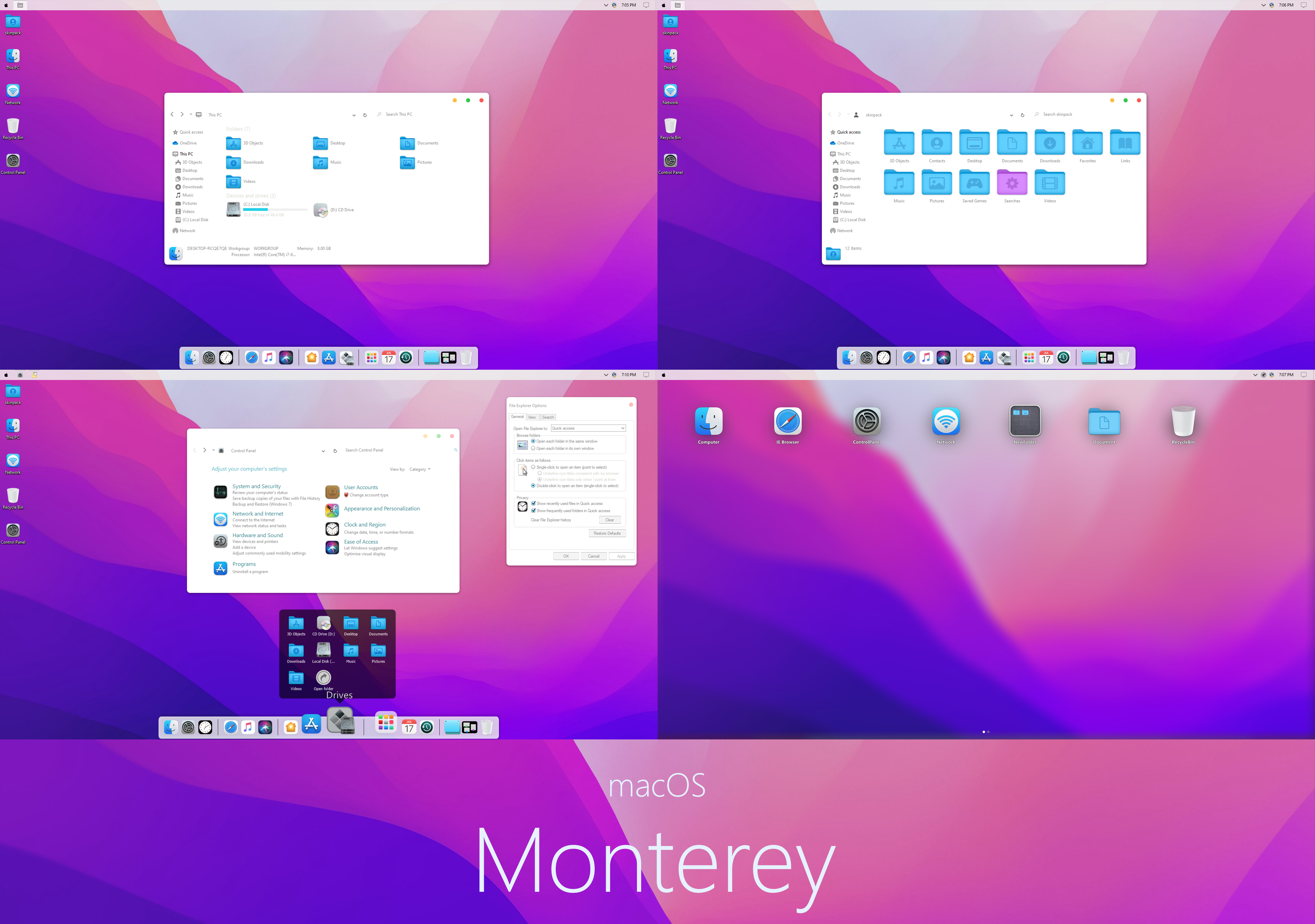 macOS Monterey Theme for Windows 10