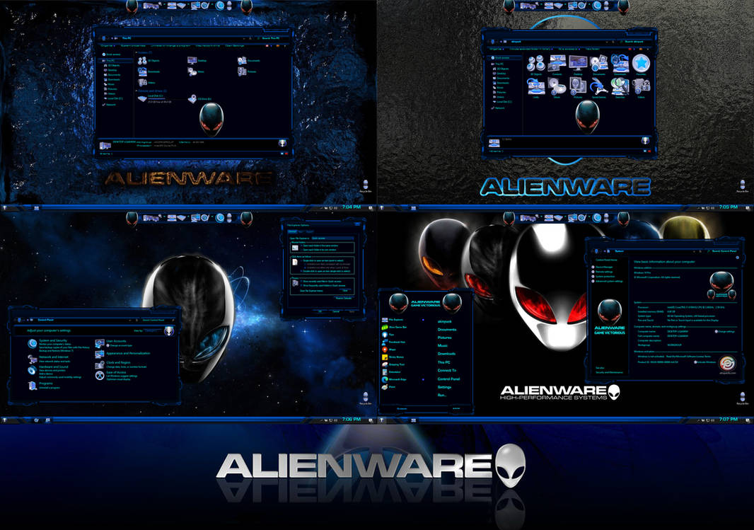 Alienware Blue Premium Theme for Windows 10 by protheme on DeviantArt
