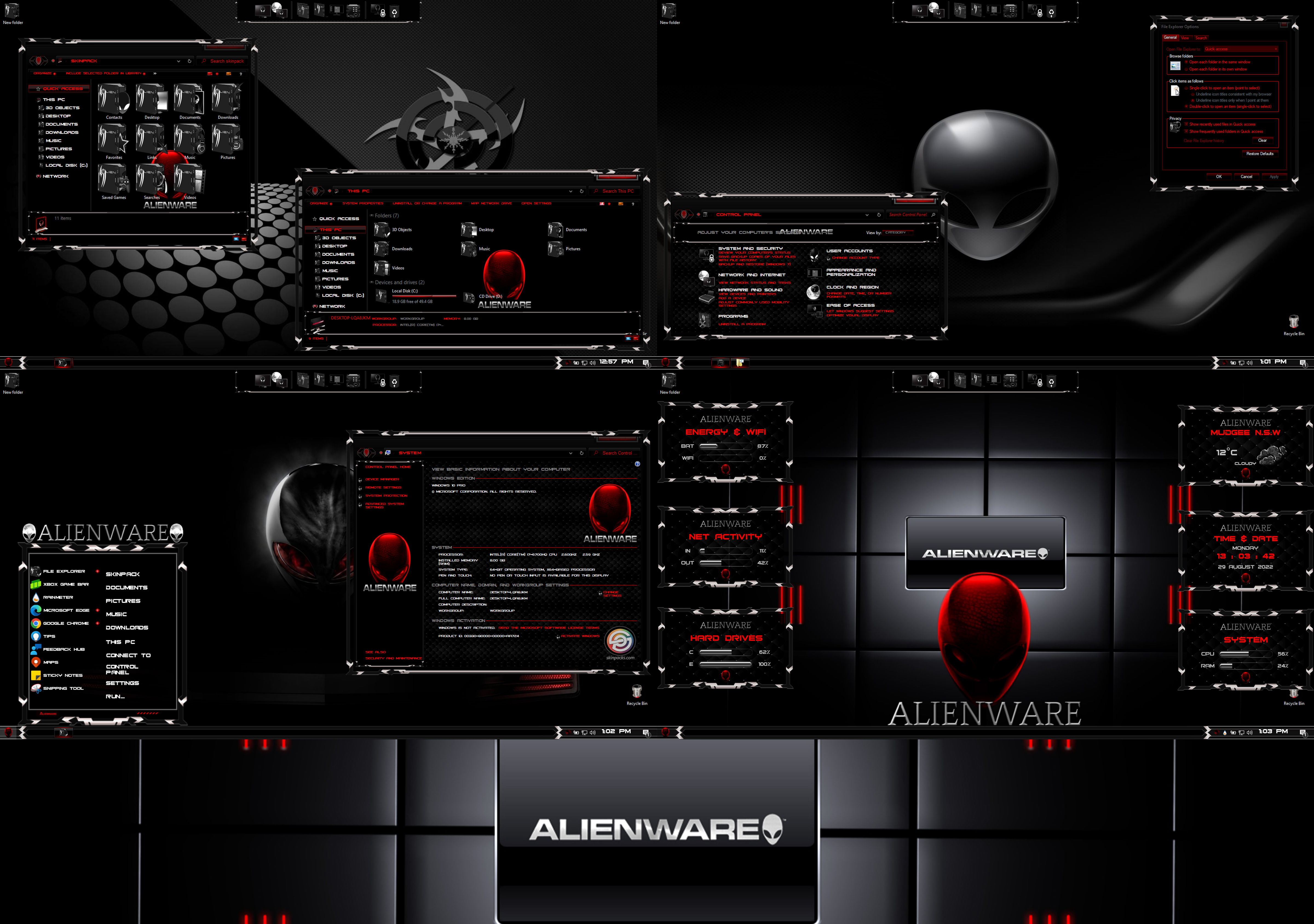 Alienware Dark Permium Theme for Windows 10 by protheme on DeviantArt