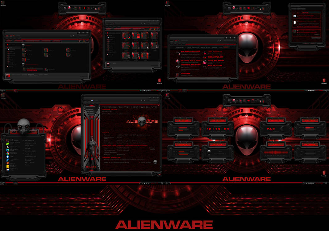 Alienware Permium Theme for Windows 10 by protheme on DeviantArt