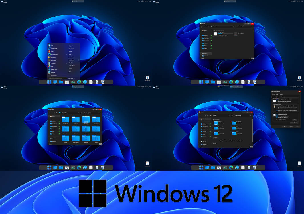 Windows 12 Dark Theme For Windows 11 By Protheme On Deviantart