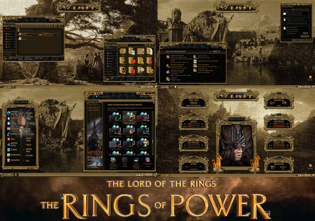 Window 11 Rings RINGS OF POWER Premium Theme for Windows 11 by protheme on DeviantArt