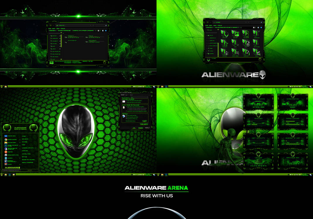 Alienware 17 R4 Themes Alienware Green Premium Theme for WindowBlinds by protheme on DeviantArt