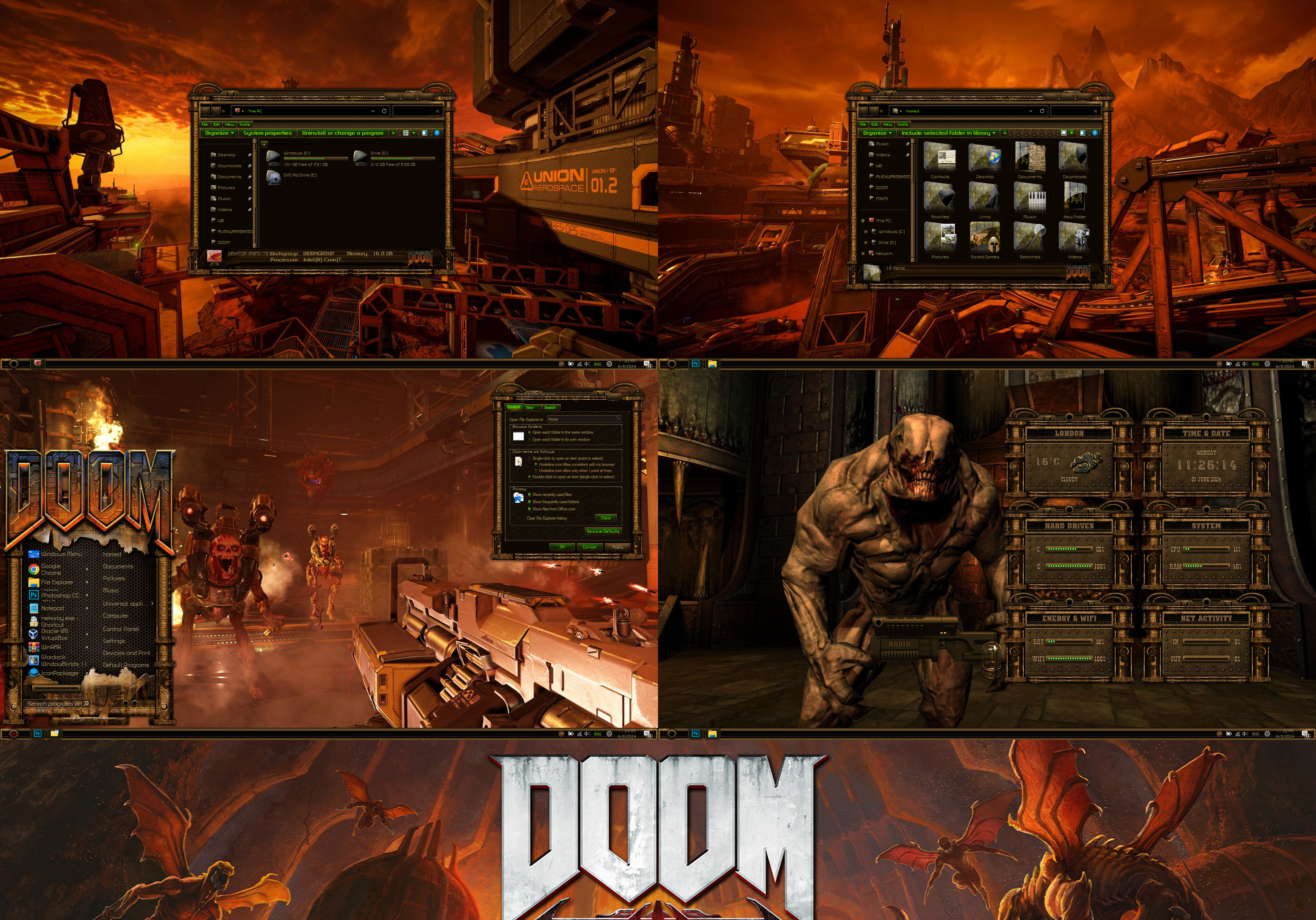 Doom Screen Frame DOOM Premium Theme for WindowBlinds by protheme on DeviantArt