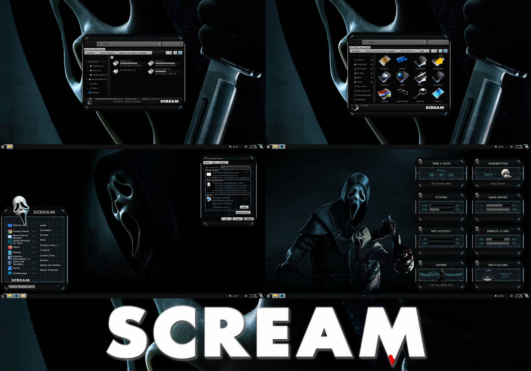 Scream Windows Break SCREAM Premium Theme for WindowBlinds by protheme on DeviantArt