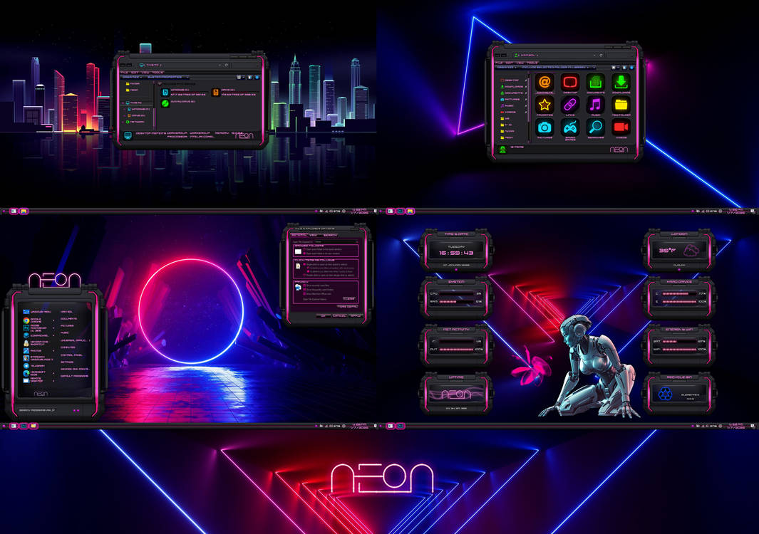 NEON Premium Theme for WindowBlinds by protheme on DeviantArt