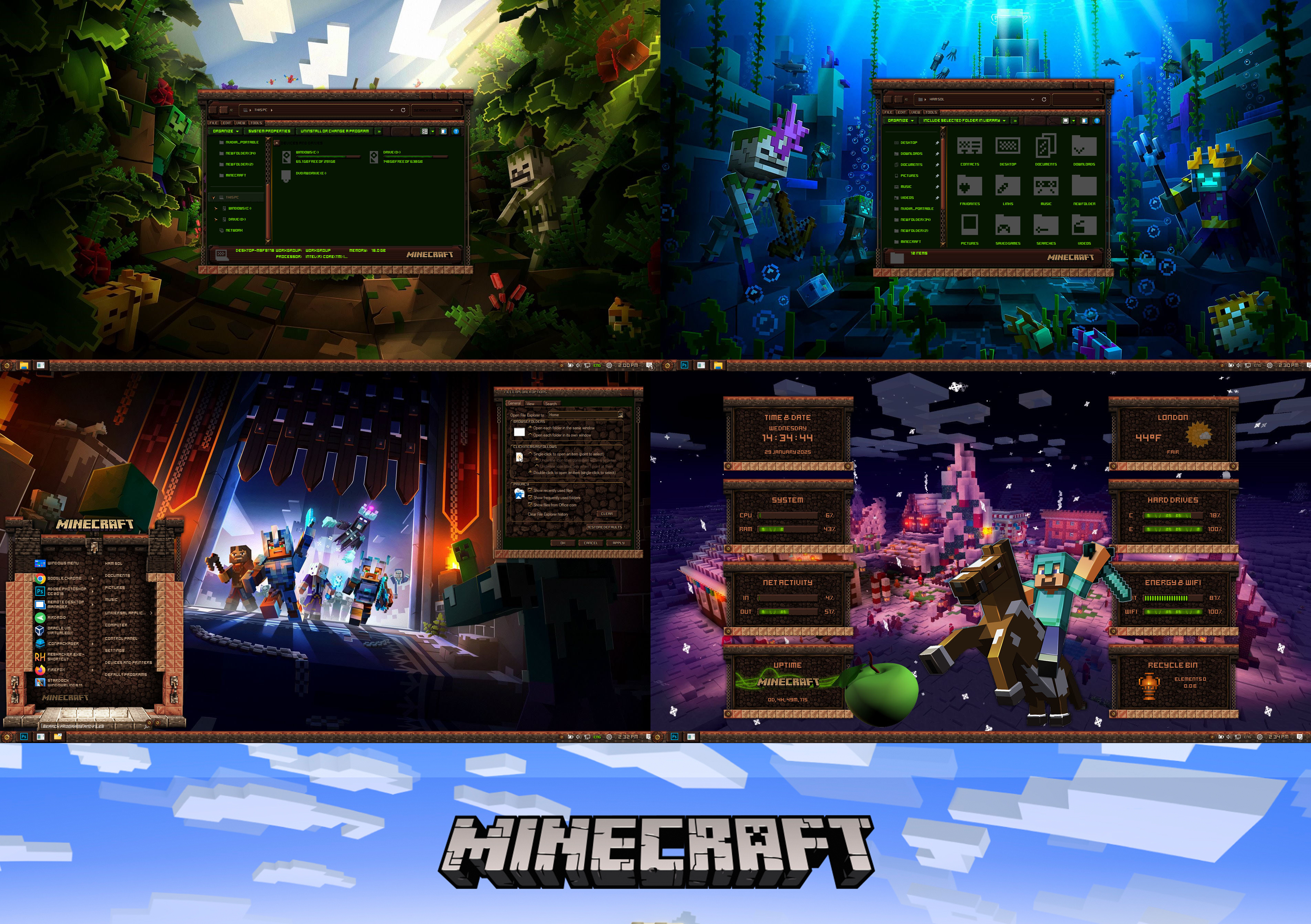 MINECRAFT Premium Theme for WindowBlinds by protheme on DeviantArt