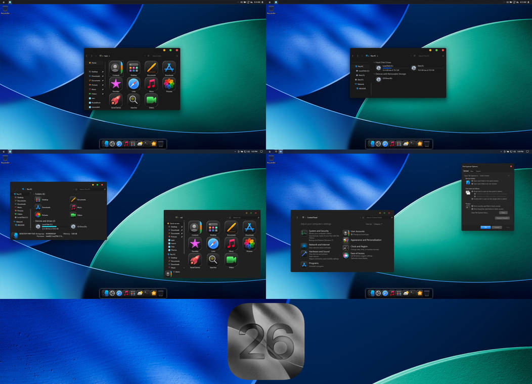 iOS 26 Theme for Windows 11 and 10 by protheme on DeviantArt