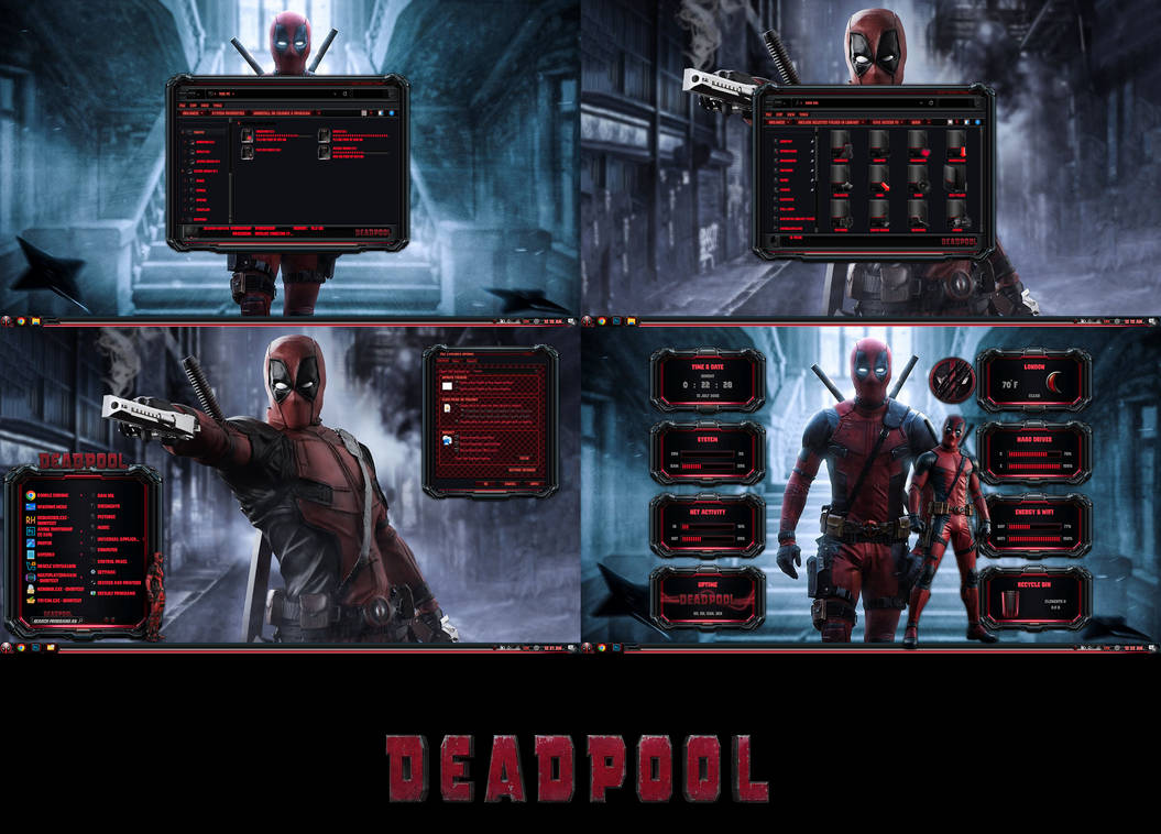 DEADPOOL Premium Theme for WindowBlinds by protheme on DeviantArt