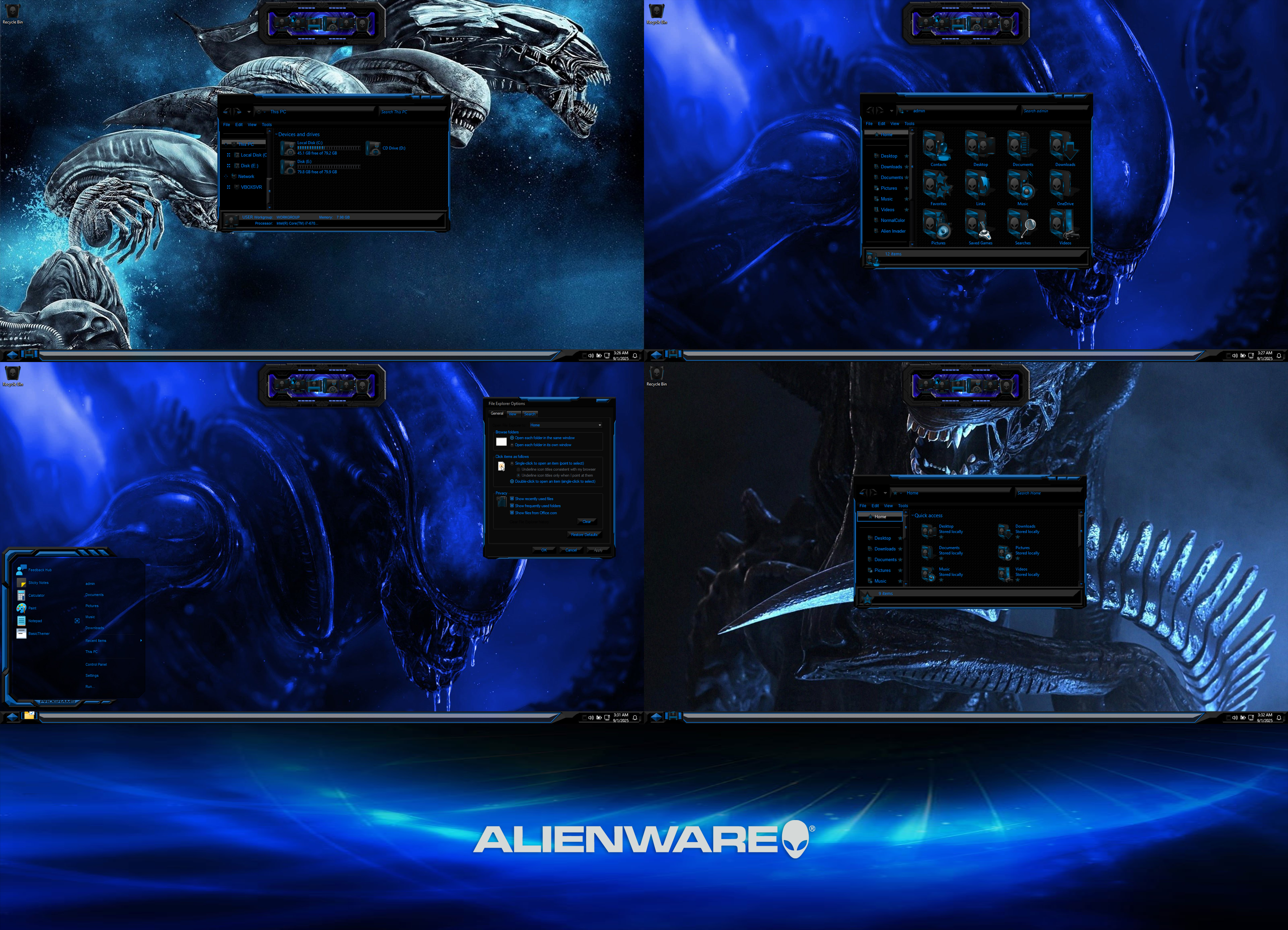 Window Alien Display Alien Xenomorph Theme for Windows 11 by protheme on DeviantArt