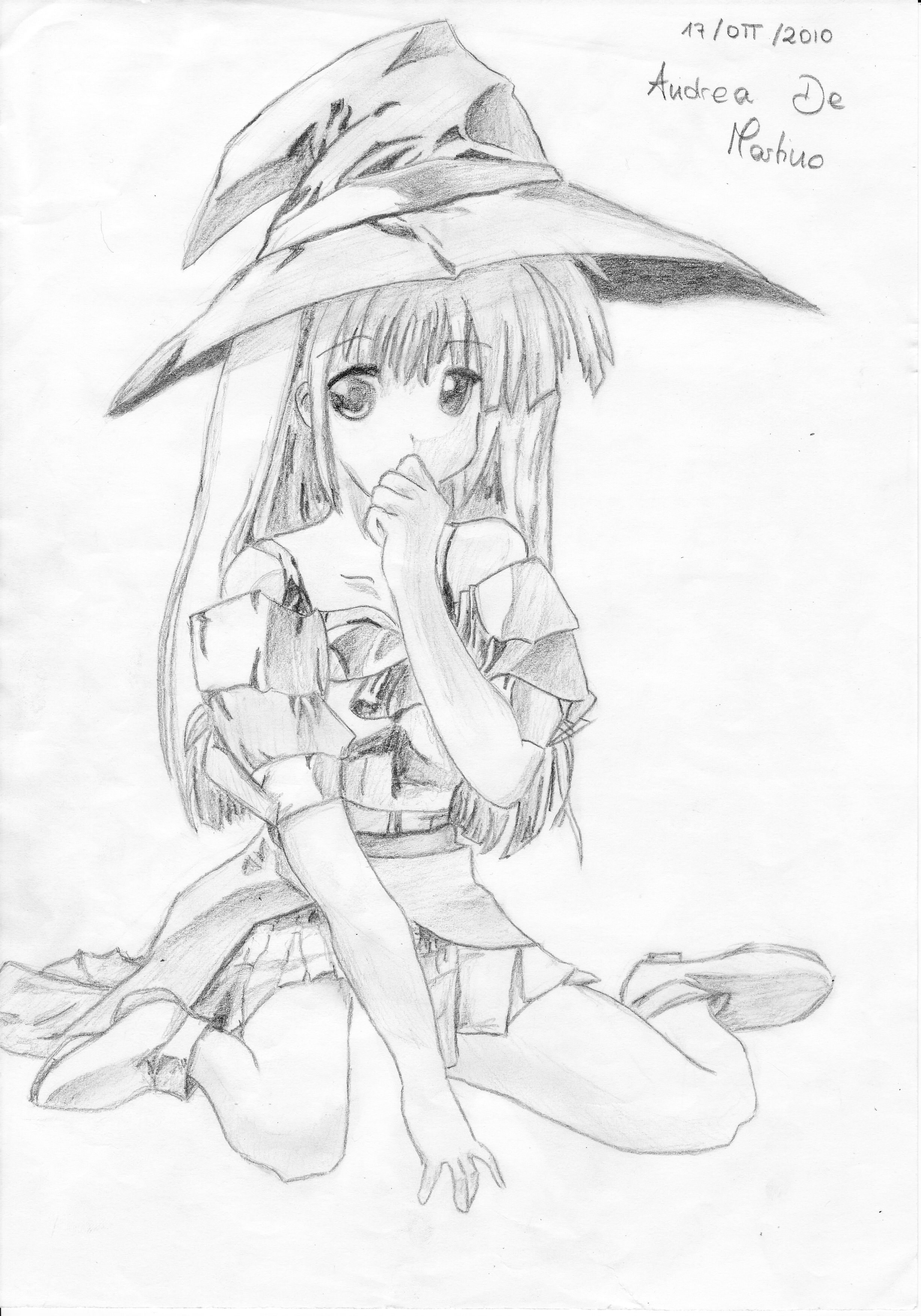 Anime Girl Halloween Witch