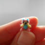 micro teddy bear ooak miniature jointed Rainbow