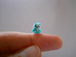 micro teddy ooak miniature jointed blue panda bear by tweebears
