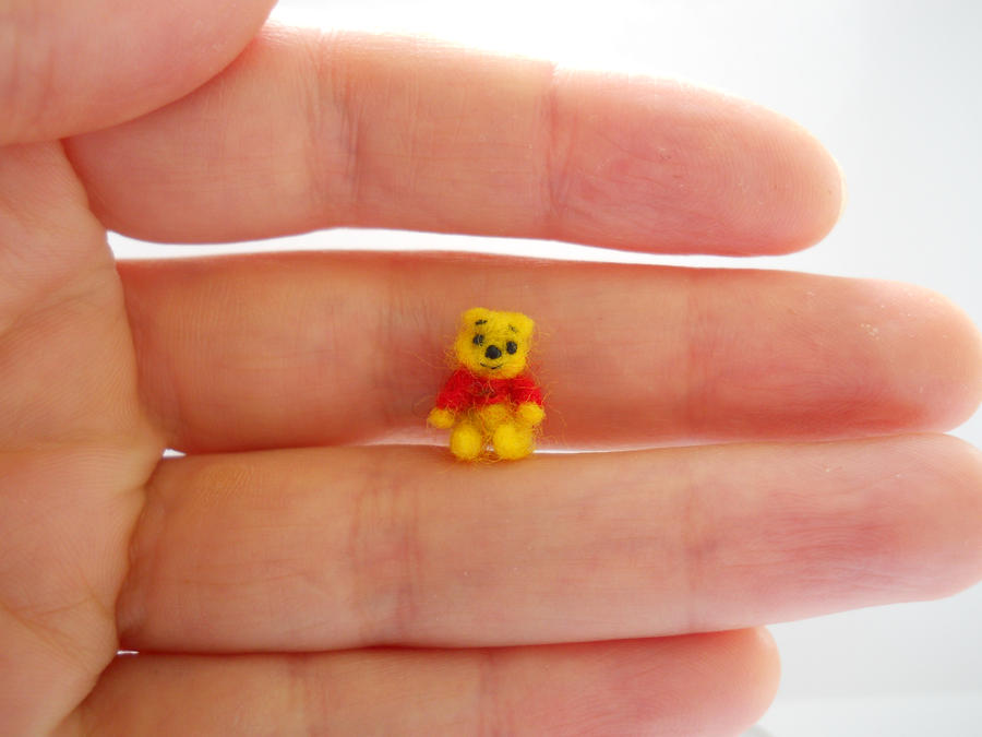 ooak micro miniature winnie the pooh jointed bear by tweebears