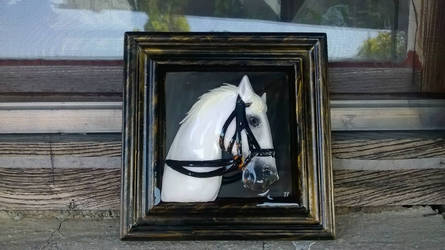 Framed gypsum horse