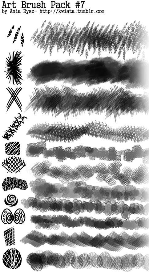 Art brush pack 7