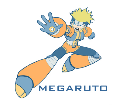 MegaMan and Naruto Cartoon Mashup