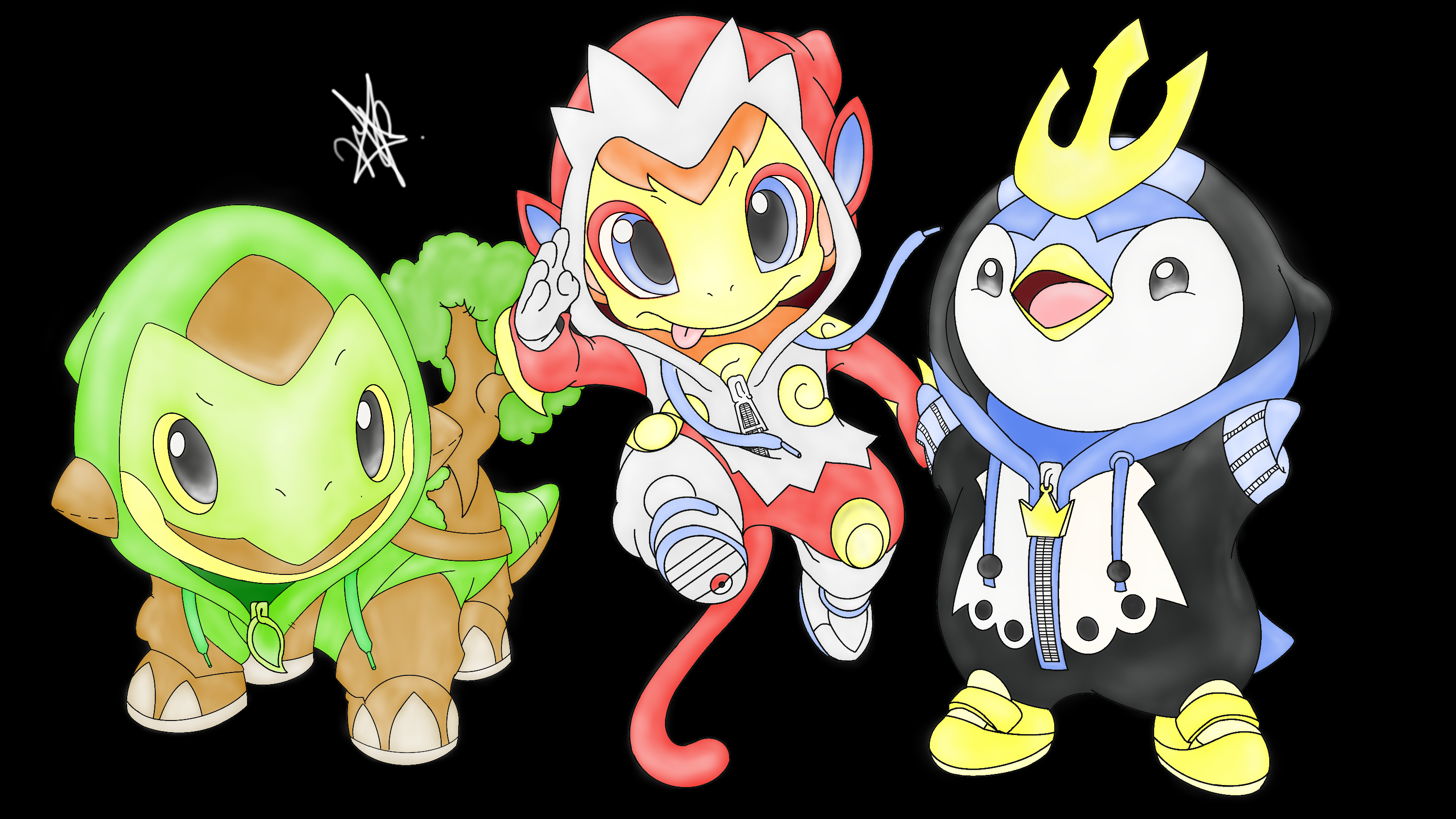 Sinnoh Region (Generation IV) Coloured - Starters