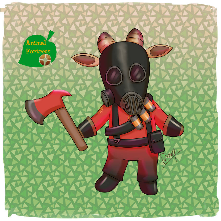 Fireman Goat Goat Pyro! - Animal Fortress by domusaur on DeviantArt
