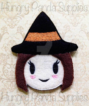 Witch Feltie Machine Embroidery Design