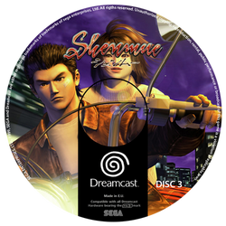 Shenmue CD3 Custom CD (Dreamcast)