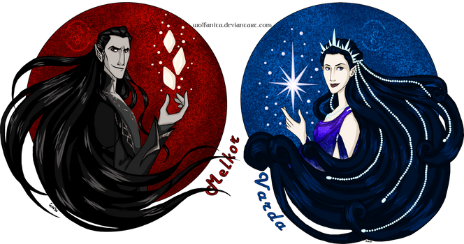 Silmarillion: Valar Shirt Designs Melkor and Varda