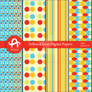 Digital Yellow Circus Paper Pack
