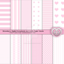 Strawberry Pink Patterned Paper Digital Paper Pack