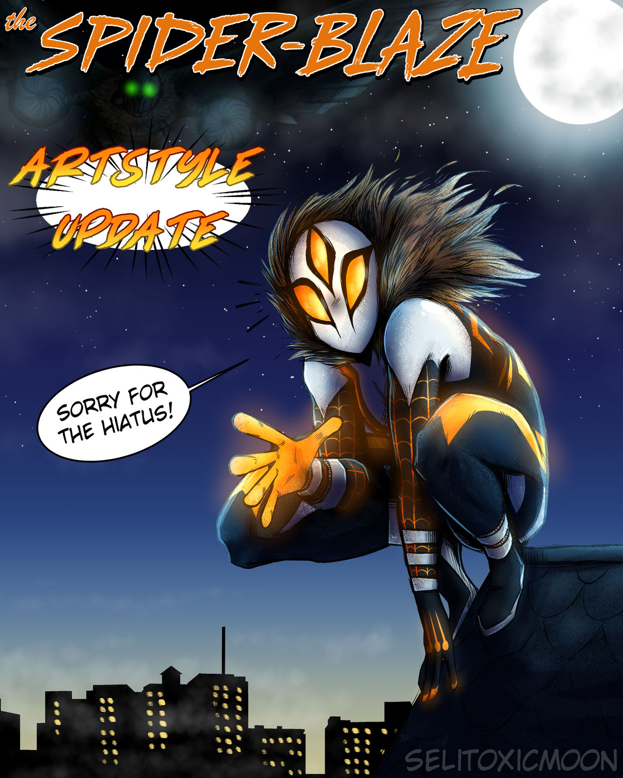 Spidaze Spider-Blaze | Artstyle Update by evilfeather on DeviantArt