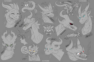 [OC] Dragon Doodles