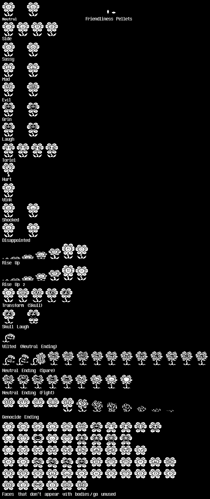 UNDERTALE] Humanoid Flowey Battle Sprite by Rookthelord on DeviantArt