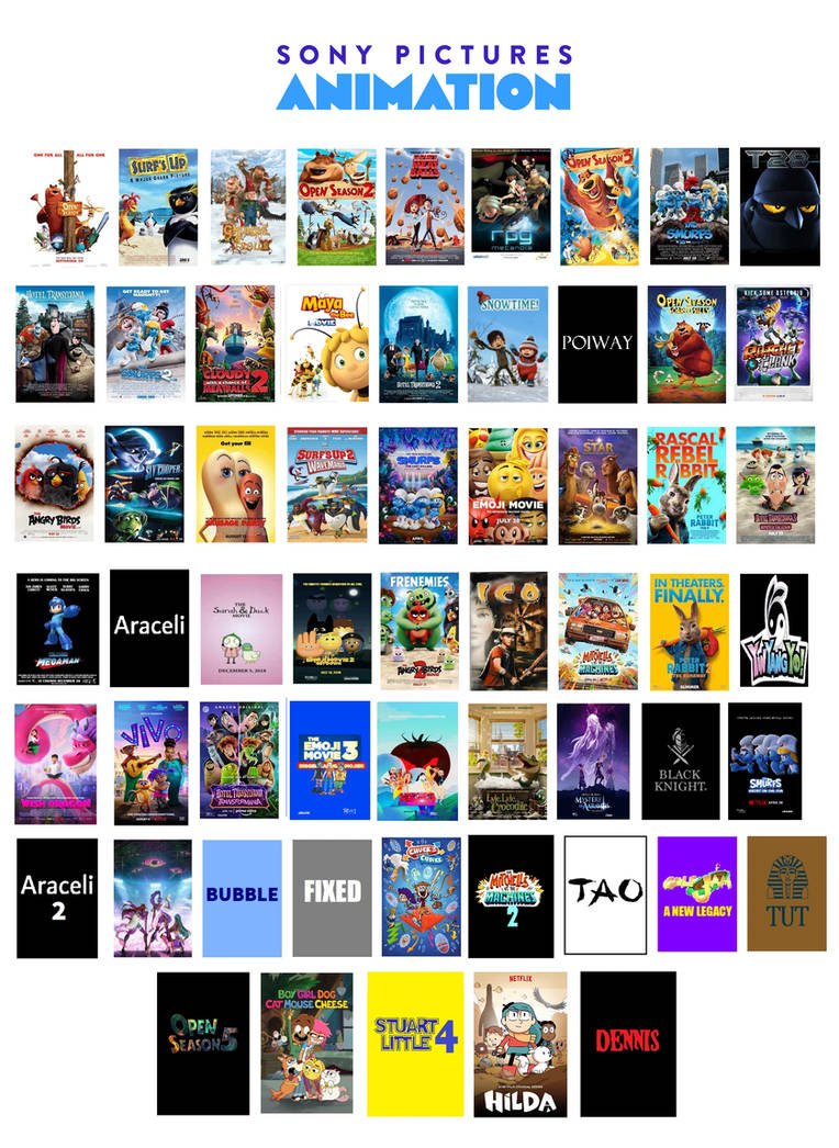 List Of Sony Pictures Animation Films By Slurpp291 On Deviantart