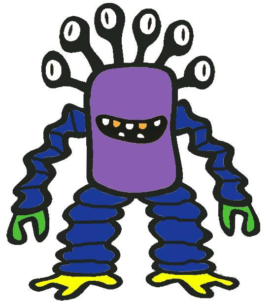 Squawk Monster Squiggly Monster by draven800 on DeviantArt