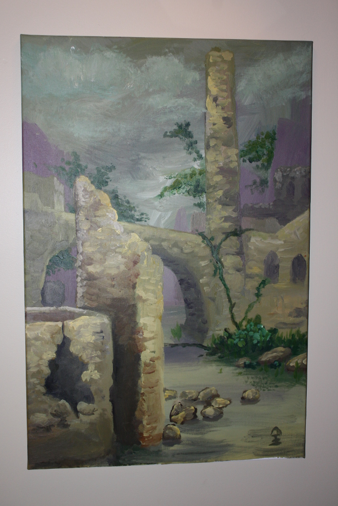 acrylic ruins