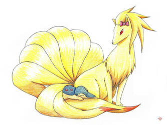 Ninetales and Cyndaquil