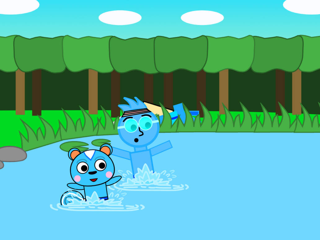 Filbert and Loopy makes a splash into the pond! :D by MikeLam0102 on ...