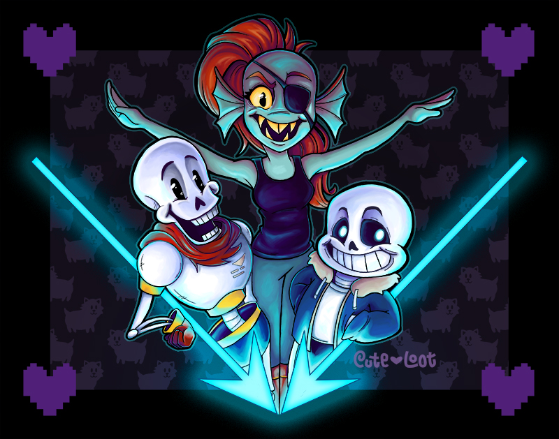 Undertale Undyne Papyrus And Sans By Cute Loot On Deviantart Undertale Undyne Papyrus And Sans By Cute Loot On Deviantart