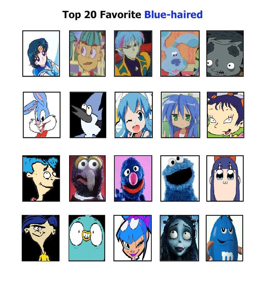 My 20 fsvorite blue hair characters by whitebunny1063 on DeviantArt