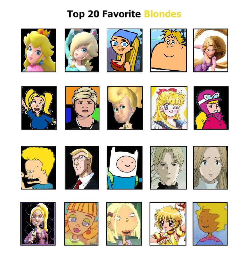My top 20 favorite blondes by whitebunny1063 on DeviantArt