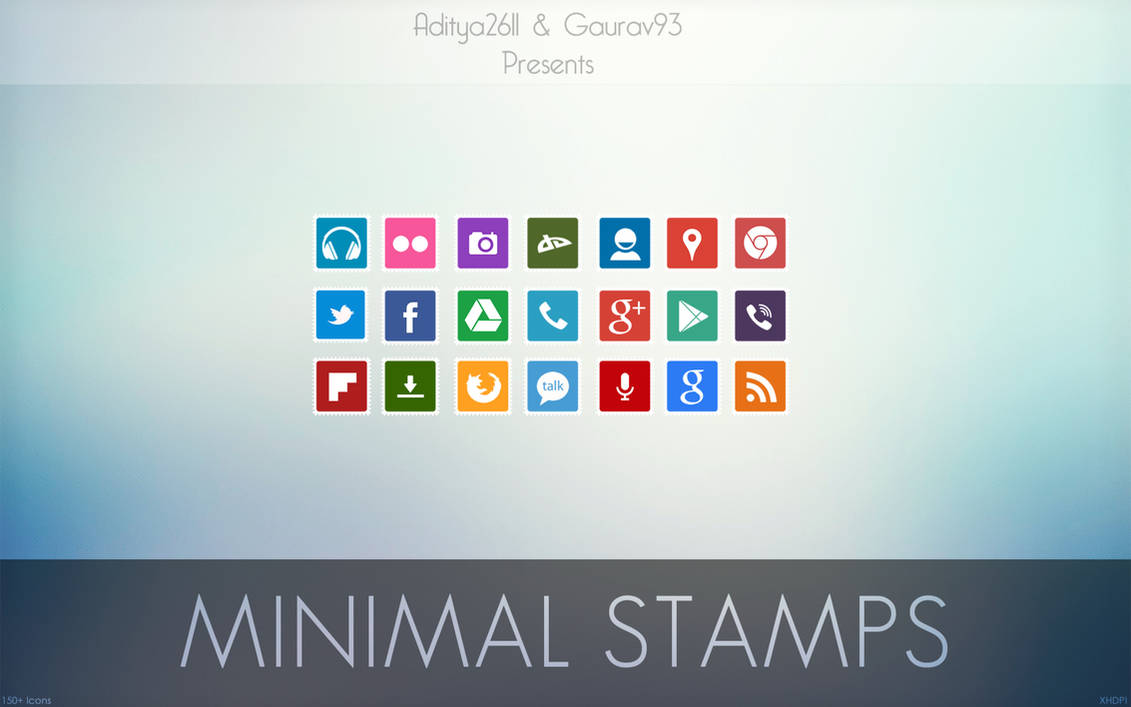 Minimal Stamps Icon Pack by aditya2611