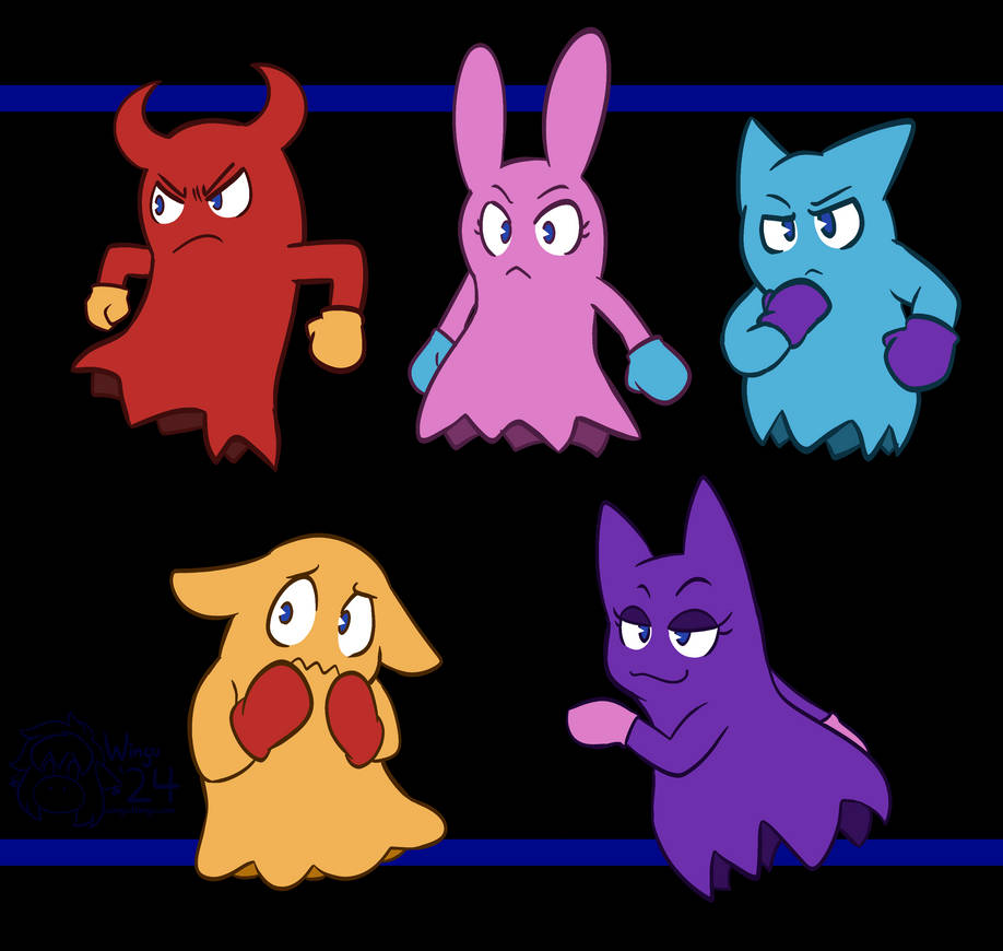 Pac-Man Ghosts by MeadowMoos on DeviantArt
