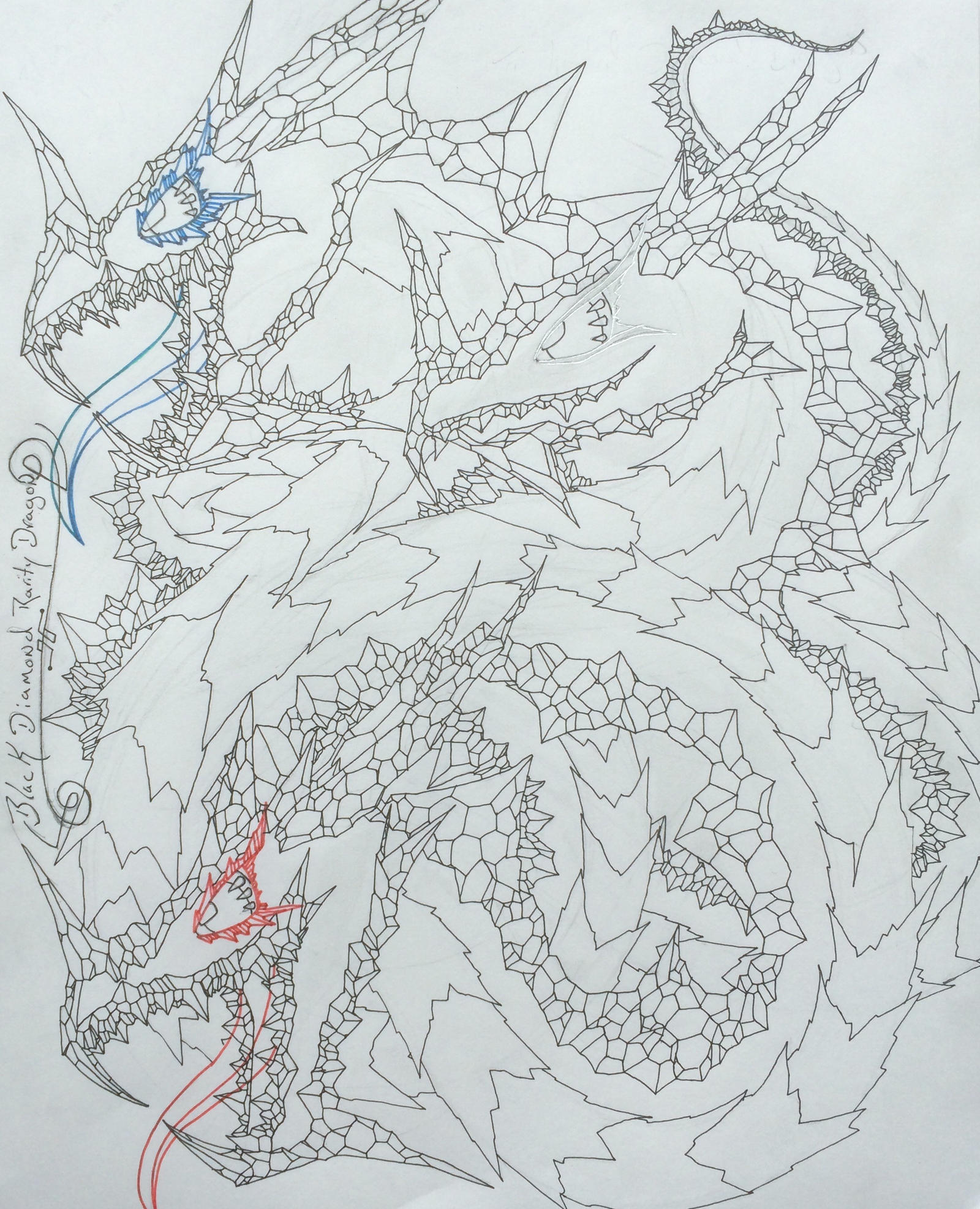 Black Diamond Rarity Dragon (Uncolored) by Arkven77 on DeviantArt