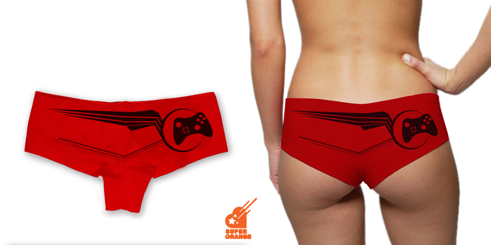 Techno controller boyshorts in RED