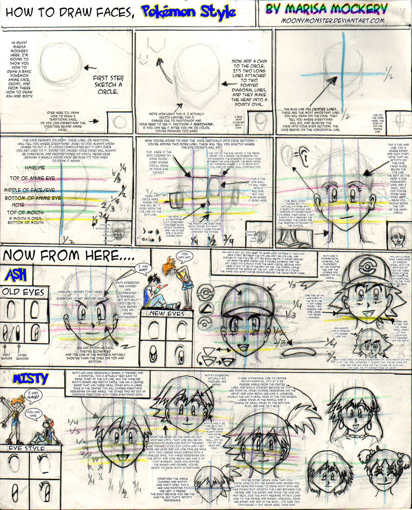 How to Draw Pokemon Style pt 1 by moonymonster on DeviantArt