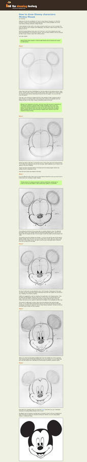 How to draw Mickey Mouse