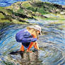 The sea surges up with laughter and pale gleams th