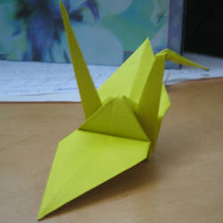 paper crane + video link