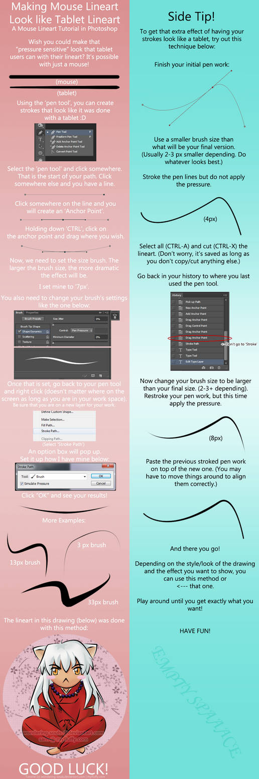 Mouse Lineart Tutorial (PS) by sambeawesome