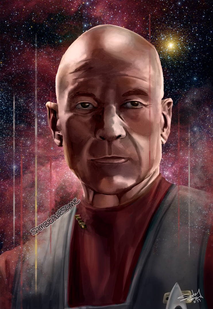 Picard (Drawing) by sambeawesome on DeviantArt