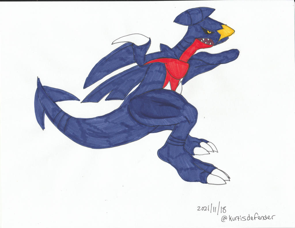 Garchomp drawing by KurtisDefender on DeviantArt